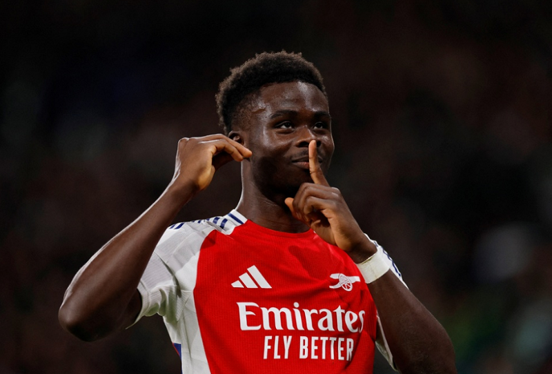 Arsenal thận trọng với quá trình hồi phục của Bukayo Saka